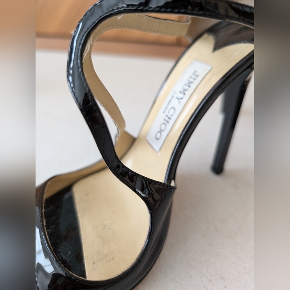 Jimmy Choo Black Patent Leather Lang 100 High-Heel - Picture 9 of 11
